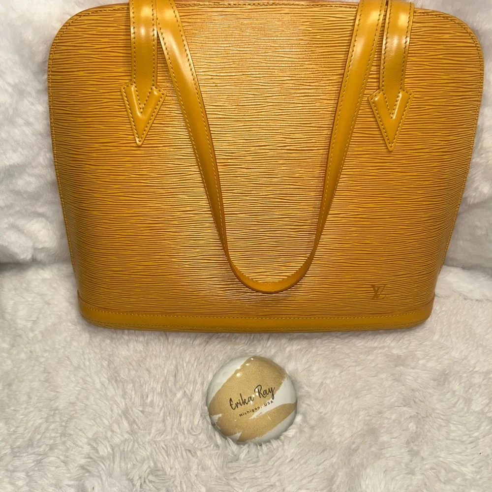 Louis Vuitton Yellow Epi Lussac Tote - Picture 3 of 16